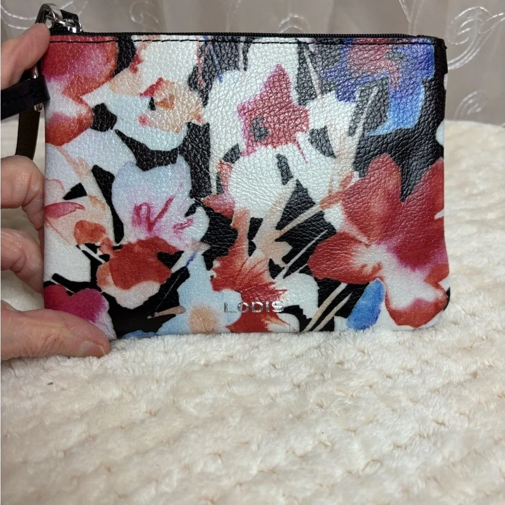 Lodis Floral Leather Wristlet